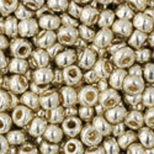 11/0, 8/0, 6/0, #PF558, ALLUMINIO ZINCATO, PermaFinish, Perline Toho, speciale, argento, alluminio, TR-PF558