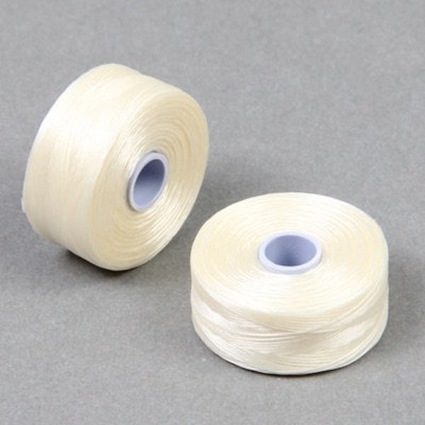 Cream, C-Lon Thread, Size D, (CLBD) Tex 45, Nylon Thread, 78 Yards/71m, (Clbd8)