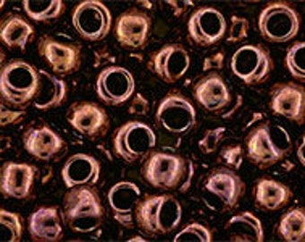 11/0, 8/0, 6/0, #222, DARK BRONZE, Toho Seed Bead, special, brown, copper, bronze, gold, Kumihimo, TR-222