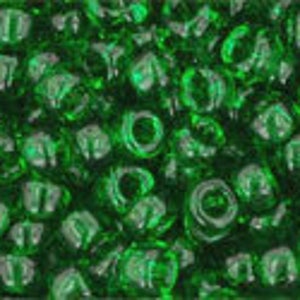 11/0, 8/0, 6/0, #7B, Transparent GRASS GREEN, Toho Seed Bead, green, grass green, TR-7B