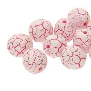 4 mm IONIC, weiss/pink, 40 Stück, Tschechische feuerpolierte Glasschliffperlen, (4-100)