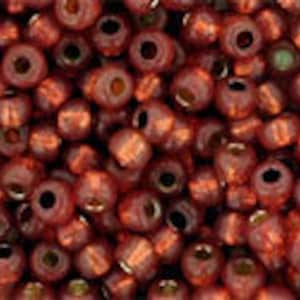 11/0, 8/0, 6/0, #PF2113, MELOGRANO lattiginoso argentato, PermaFinish, perlina Toho, speciale, terra d'ombra, Kumihimo, tessitura di perline, TR-PF2113