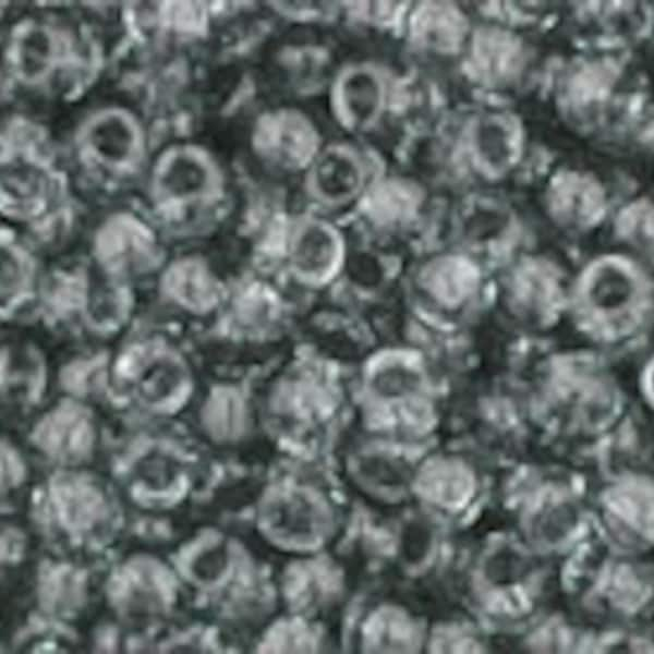 11/0  #9, Transparent BLACK DIAMOND, Toho Seed Bead, black, gray, silver, steel, pewter, TR-11-9