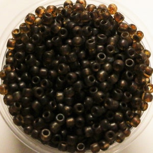 6/0  #Y317F, Hybrid Transparent Frosted LIGHT Amethyst Picasso, Toho  Seed Bead, special, brown, Tr-06-Y317F