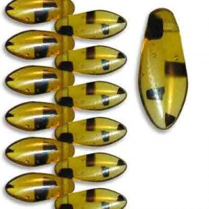 Tortoise Shell, 3x11mm Daggers, 18016, Side Drilled, Czech Glass Daggers, Mini Daggers, (bm)(md2)