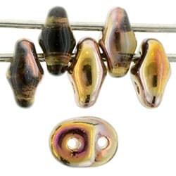 庵野水晶 [DM25SP1 TD5/TD5] 2枚 A1023, APOLLO SMOKY Topaz, Superduo, 10-25 Grams, 2 Hole