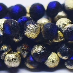 4x4mm, CALIFORNIA BLUE ETCHED, Mushroom Beads, Buttons, drop beads, purple, gold, silver, Knitting, Kumihimo,(b) (4wc2)
