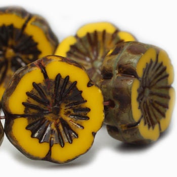 【在庫処分】 Hibiscus 14mm 0657, Flower, Finish Picasso With Dandelion その他