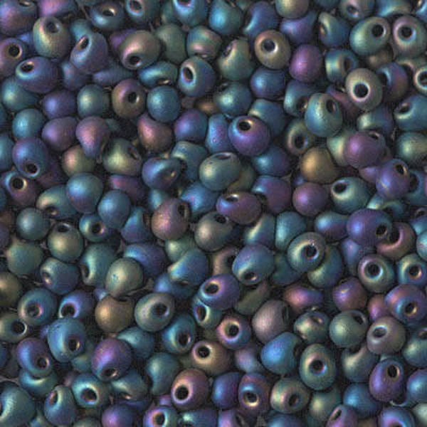 DP-401FR, Matte BLACK Ab, Miyuki 3.4mm Drop Bead, fringe beads, black, blue, red, purple, gold, green, kumihimo,weaving(db-15) ,