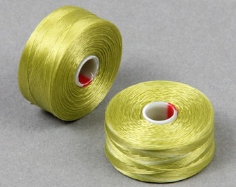 Chartreuse, fil C-Lon, taille D, (CLBD) Tex 45, fil de nylon, 78 yards/71 m, (Clbd18)