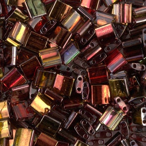 TL-4573, VINO MÁGICO, 5-15 gramos, Miyuki, Cuentas Tila, 2 agujeros, 5x5x1,9 mm, Tejido de cuentas, Abalorios, Joyería, (peso 104)