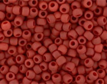 11/0, 8/0, #45F, Vermelho Pimenta Opaco Fosco, Miçanga Toho, vermelho, siam, rubi, TR-45F