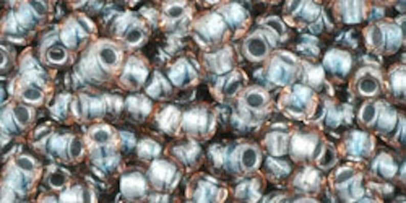 80 #288 Inside-Color CRYSTAL Metallic BLUE Lined silver red,TR-08-288 special gray blue crystal Toho Seed Bead