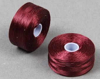 Burgundy, C-Lon Thread, Size D, (CLBD) Tex 45, Nylon Thread, 78 Yards/71m, (Clbd27)