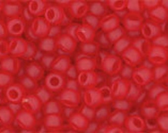 11/0, 8/0, 6/0, #5BF, Transparente FROSTED SIAM Ruby, Miçanga Toho, vermelho, rubi, cereja, TR-5BF