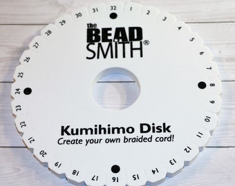 Beadsmith, Kumihimo Braiding Disk, 6" Disk, 3/8" Dense Foam, 35mm hole, 32 Slots