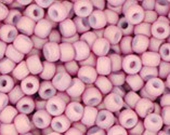 11/0, 8/0, #765, Opaque Pastel-Frosted PLUMERIA, Toho Seed Bead, pink, purple, lavender, plum, TR-765