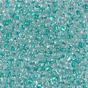 BB-1528, Cristallo rivestito verde acqua, 10 g, Perline color bacca/farfalla/arachide, 2,5 x 4,5 mm (far54)