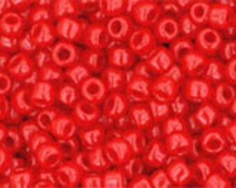 11/0, 8/0, 6/0, #45A, CEREJA OPACO, Miçanga Toho, vermelho, vermelho vivo, vermelho cereja, vermelho alaranjado, TR-45A