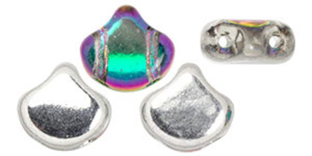 S11C29436, BACKLIT Spectrum, Ginkgo Leaf Bead, 7.5 X7.5 Mm