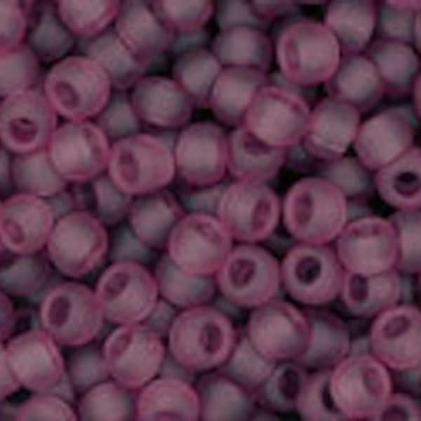 11/0, 8/0, 6/0,  #6BF, TRANSPARENT Frosted Medium AMETHYST, Toho Seed Bead, purple, amethyst, TR-6BF