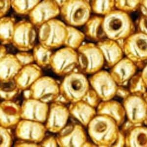 11/0, 8/0, 6/0, #PF557, GALVANIZED STARLIGHT, PermaFinish, Toho Seed Bead, speciale, oro, giallo, Kumihimo, Maglia, TR-PF557