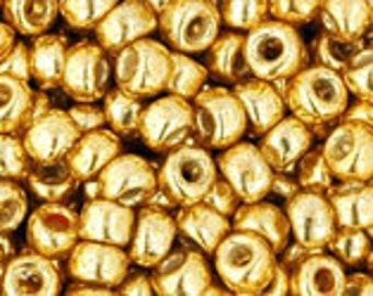 11/0, 8/0, 6/0,  #PF557, GALVANIZED STARLIGHT, PermaFinish, Toho Seed Bead, special, gold, yellow, Kumihimo, Knitting, TR-PF557