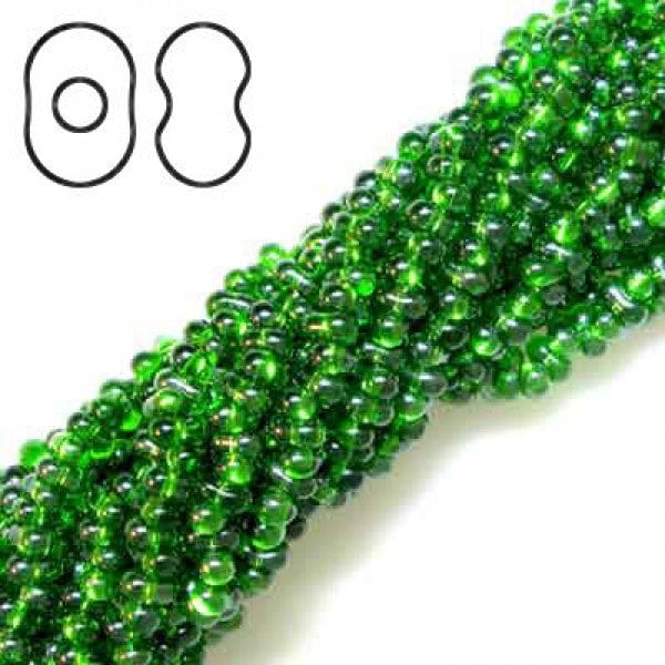 10g, Green Luster, Silver Lined, 57121, Farfalle, Peanut, 3.2x6.5mm, Preciosa Ornela, czech glass beads, drop beads,(far11)