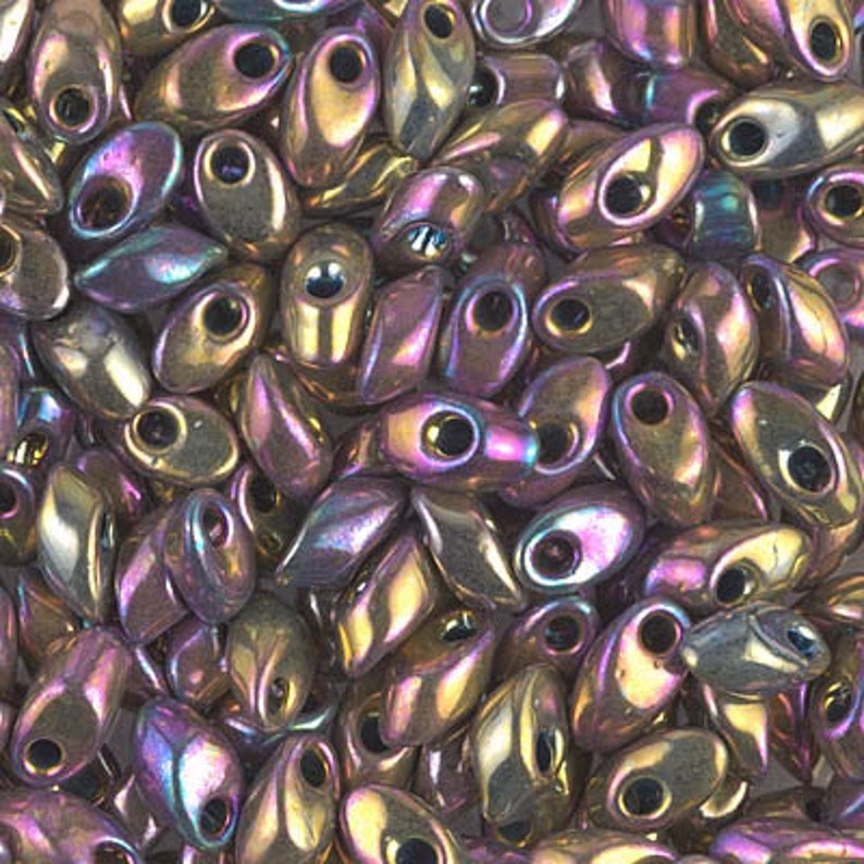5000 Vidrio Seed Beads 2 Mm Transparente Lustre AB Color Morado Caja de almacenamiento