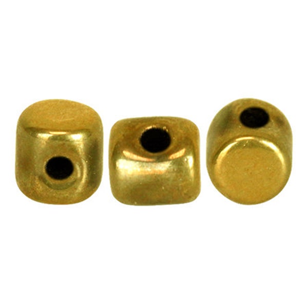 26440, Full Dorado, Minos, Les perles par Puca®, 2.5x3mm, 1 hole, Czech glass beads, 5-10 grams, (min1)