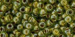 小物 Biho 11/0, 8/0, #991, Gold-lined PERIDOT, Toho Seed Bead, Green