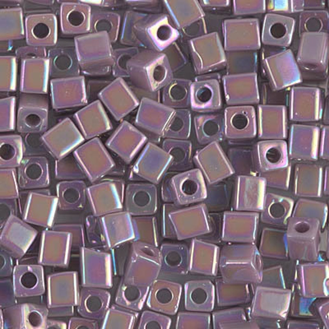 【お得】 SB-478/410R, Miyuki, Beads Square 4x4mm AB, Mauve Opaque カードファイト!! ヴァンガード