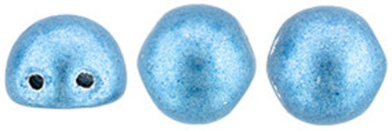 Czech beads,10-25 beads, CzechMates Bead 05A05 Saturated Metallic Little BOY BLUE 7mm Color Trends cab4 2 hole Cabochon