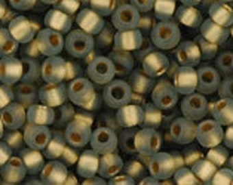 11/0, 8/0, 6/0,  #999F, Gold-Lined Frosted Black Diamond, Toho Seed Bead, Black, TR-999F