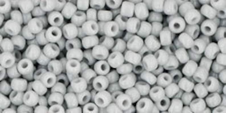 pewter Kumihimo Opaque GRAY Toho Seed Bead Jewelry TR-11-53 opaque grey gray 110 #53