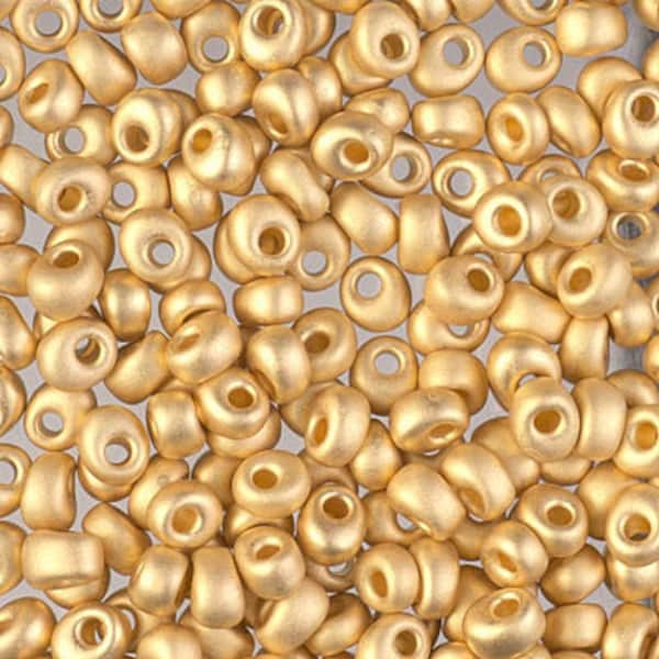 191F, 24Kt GOLD Plated Matte, 5 grams, Miyuki 4mm Magatama, Drop Bead, fringe beads, gold, 24Kt, kumihimo, (m-47),