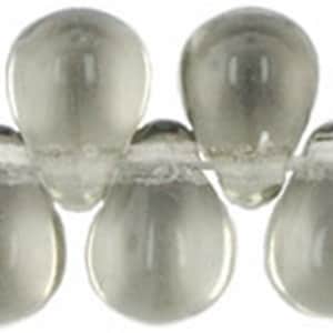 4001 BLACK DIAMOND, 4x6, 6x4mm drop beads, tear drops, rain drops, Kumihimo, Knitting, Beadweaving, (4x6-25)