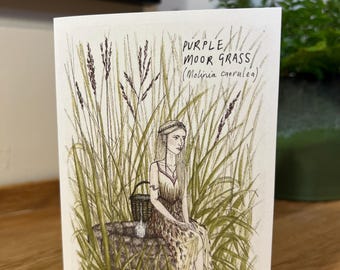 A6 Greeting Card - Purple Moor Grass