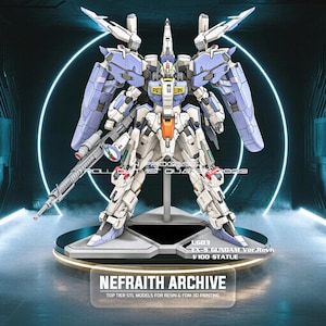 EX-S Gundam 3D Print STL File: 1/100 Scale Mecha Model (PDF Access)