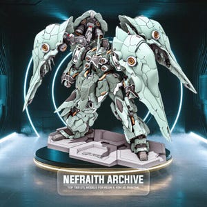 Kshatriya Gundam Unicorn Neo Zeon 1/100 Scale Statue – 3d Stl File Anime Mecha Robot Model Kit | Resin & Fdm Printing Instant Download