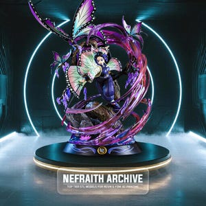 Shinobu Kocho - Demon Slayer 3D STL Print File | Butterfly Hashira Statue | Resin & FDM Printable Figurine | High Detail STL Model Download