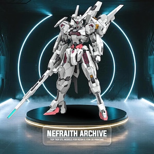 3D Stl File Anime Mecha Robot Model Kit - Gundam Calibarn X-EX01 1/100 Scale Statue | 3d Print for Resin & Fdm Collectors