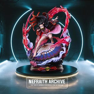 Nezuko Kamado - Demon Slayer 3D STL Print File | Anime Figurine STL | Resin & FDM Statue | High Detail 3D Print Model Instant Download