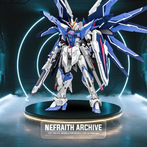 Rising Freedom Gundam 1/100 3D Stl File – Anime Mecha Statue Model Kit | High Detail 3d Print for Resin & Fdm Collectors Instant Download