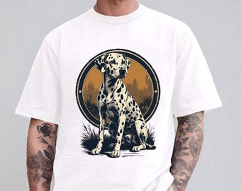 Vintage Dalmatian Dog T-Shirt - Retro Style Dog Lover Gift Tee for Men and Women