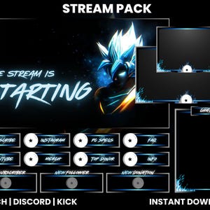 White hair Anime Twitch Stream Pack | Obs Anime Twitch Screen Overlay | Chat Overlay | Twitch Alerts | Twitch Panel | OBS Compatible |