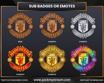 Manchester Gaming Badges | Red Devils Twitch Sub Emotes