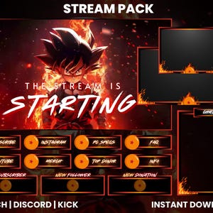 Chibi fire Anime Twitch Stream Pack | Obs Anime Twitch Screen Overlay | Chat Overlay | Twitch Alerts | Twitch Panel | OBS Compatible |