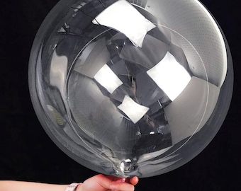 10 Balões Bobo Transparentes de 20 Polegadas – Balões de Bolha Grandes e Transparentes para Decorações de Aniversário, Casamento, Natal e Festas
