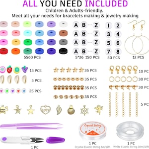 Puede incluir: Un completo kit para hacer joyas con una variedad de cuentas de colores, cuentas de letras, dijes y hallazgos. Incluye herramientas como pinzas y cortadores de alambre, junto con hilo el&aacute;stico. Perfecto para crear pulseras.